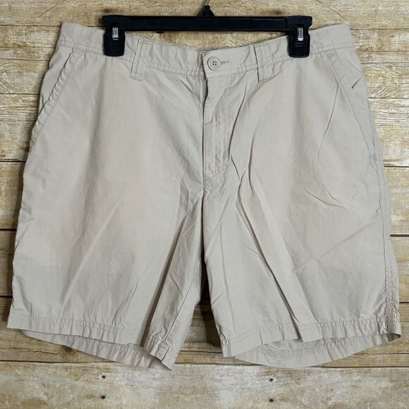 COLUMBIA OUTDOOR PREPPY CASUAL CLASSIC EVERYDAY FLAT FRONT KHAKI/CHINO SHORTS - Picture 1 of 6